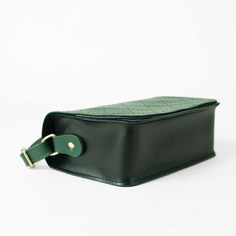 Cross Stitch Crossbody Bag Green - Image 3