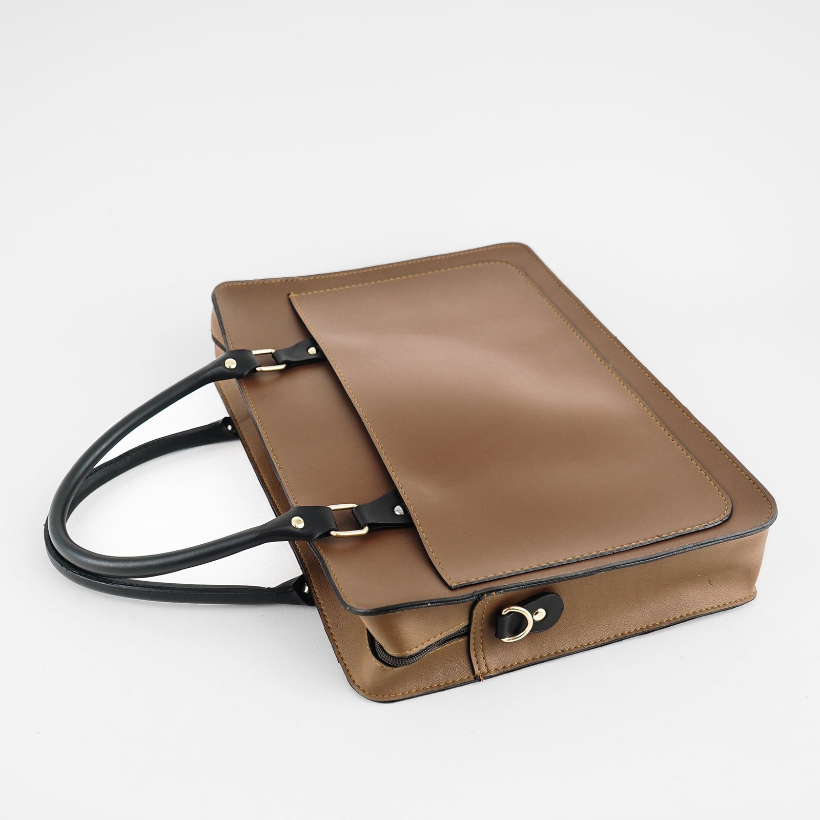 Multi Pockets Laptop Bag (Brown) - Image 7