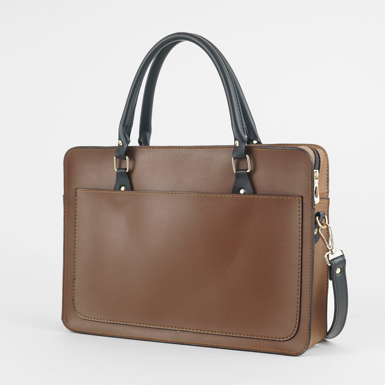 Multi Pockets Laptop Bag (Brown) - Image 3