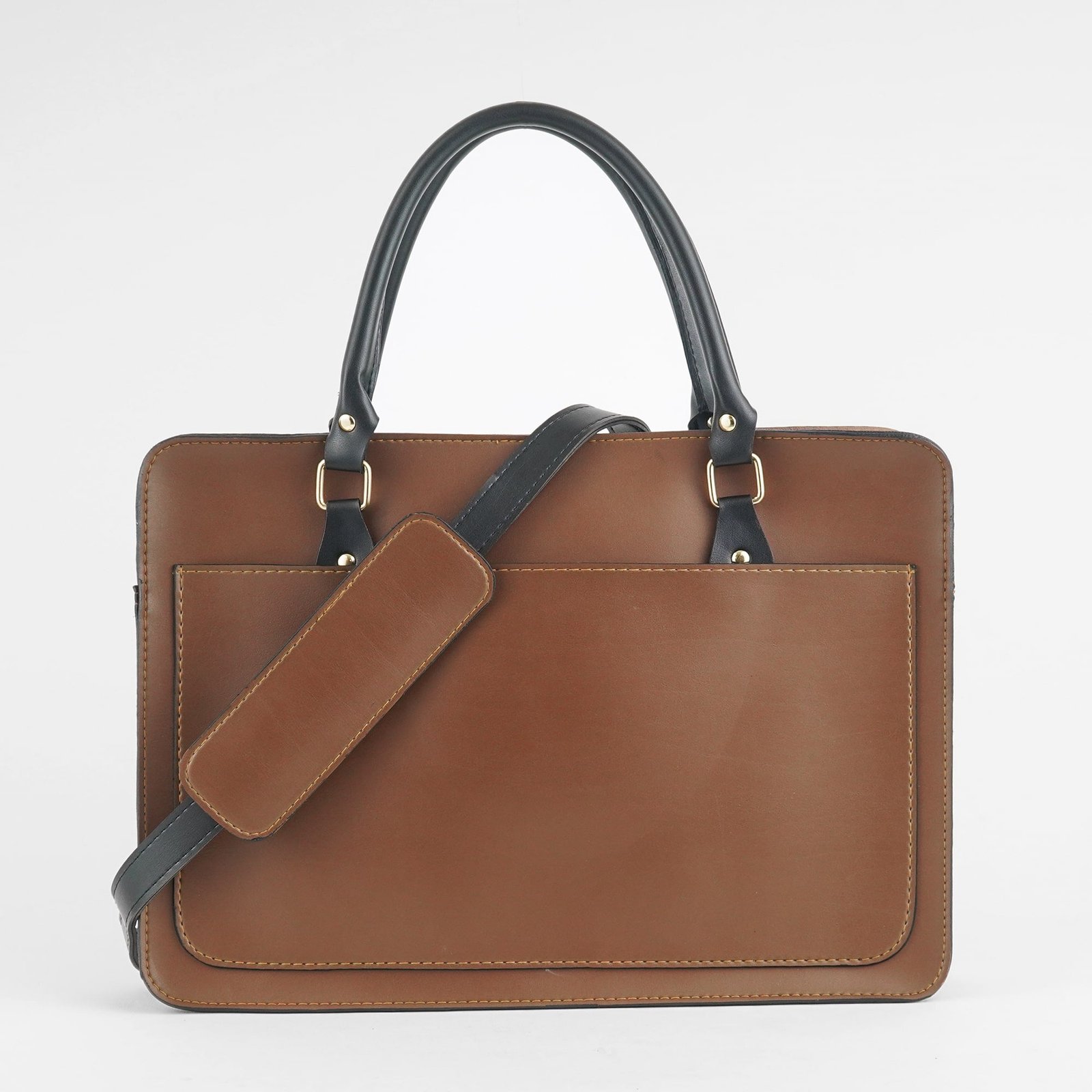Multi Pockets Laptop Bag (Brown) - Image 8