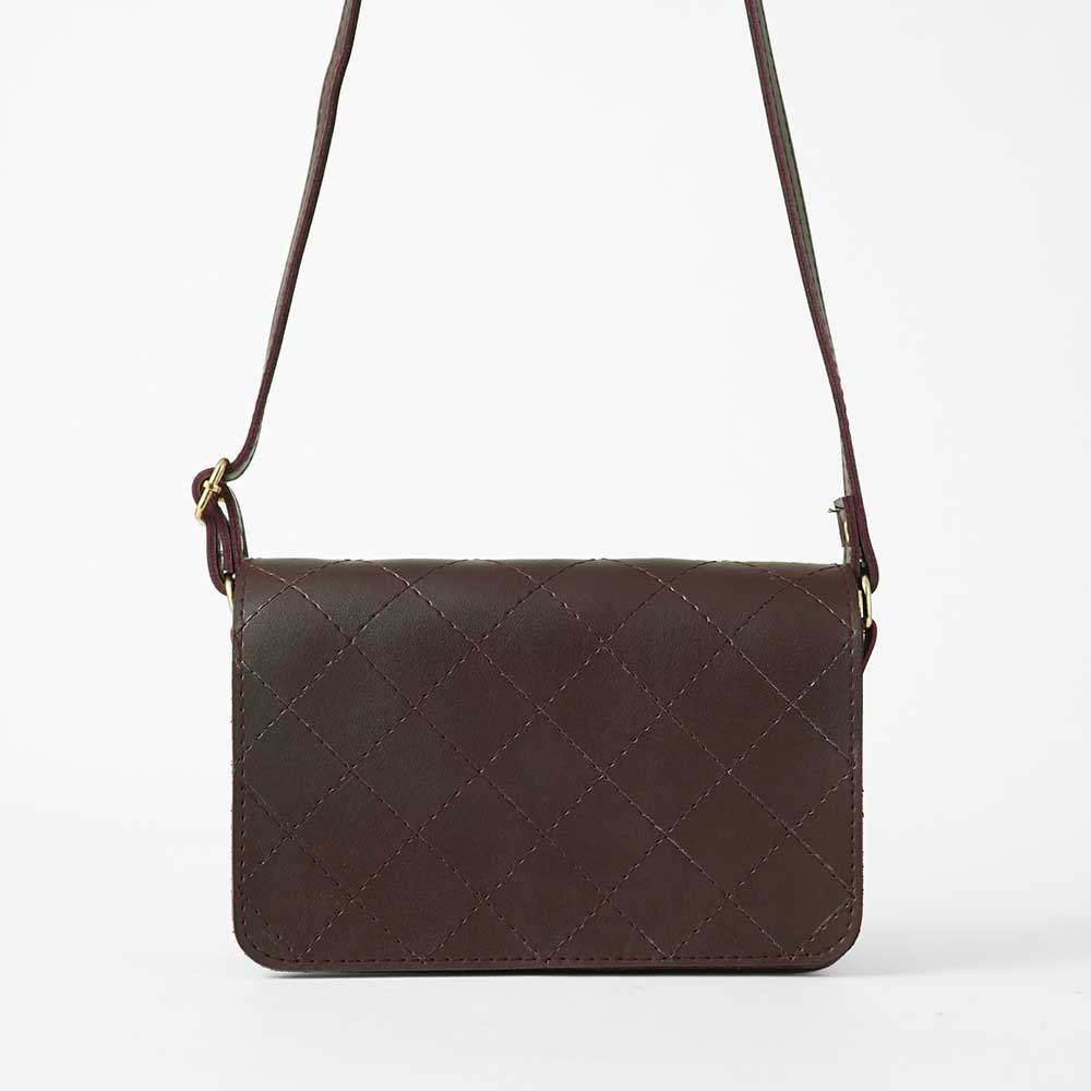 Cross Stitch Crossbody Bag maroon - Image 2