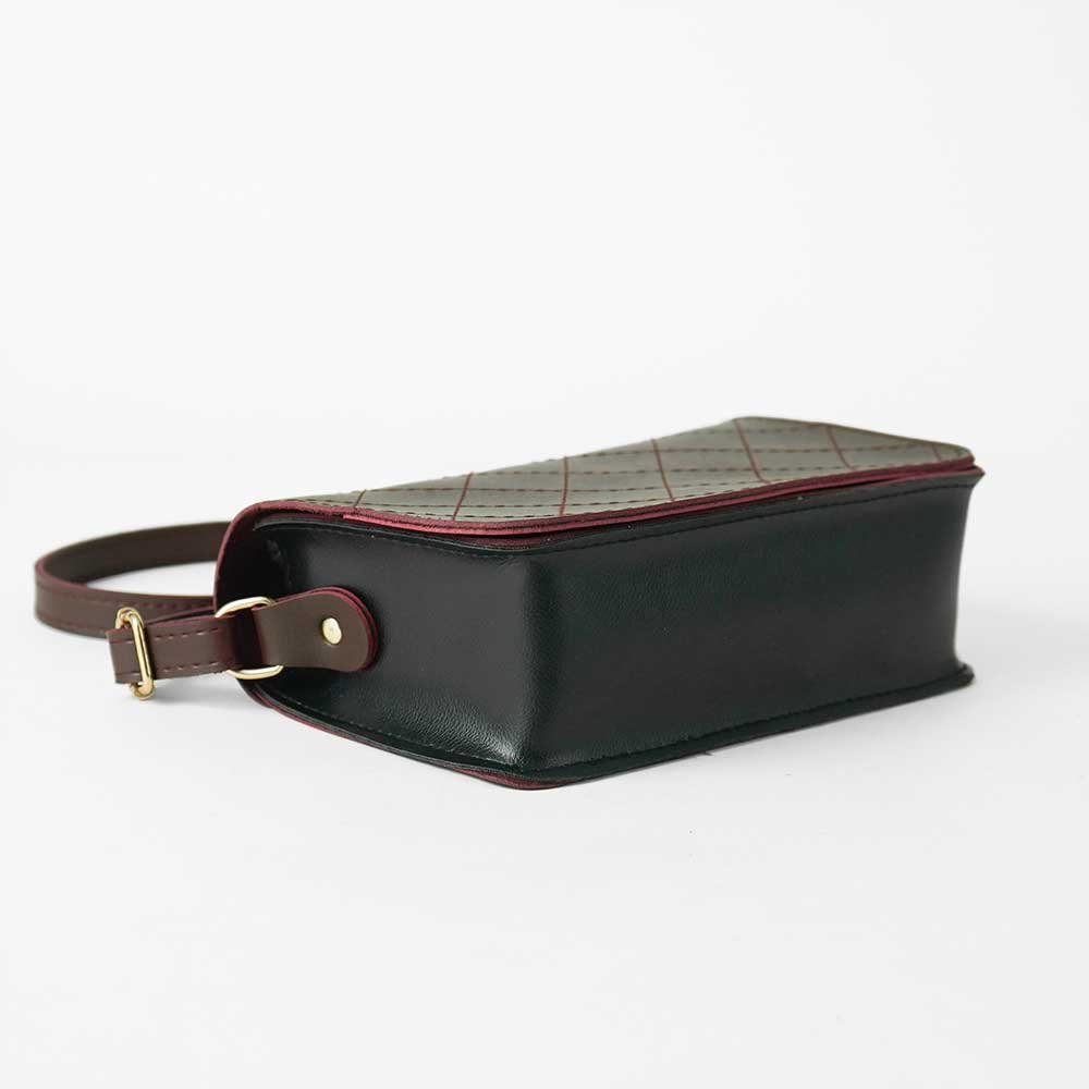 Cross Stitch Crossbody Bag maroon - Image 4