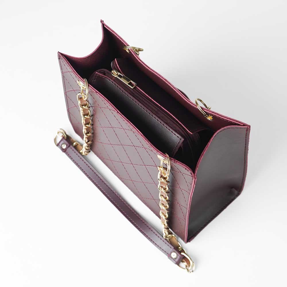 Hip Hop Bag Maroon - Image 3