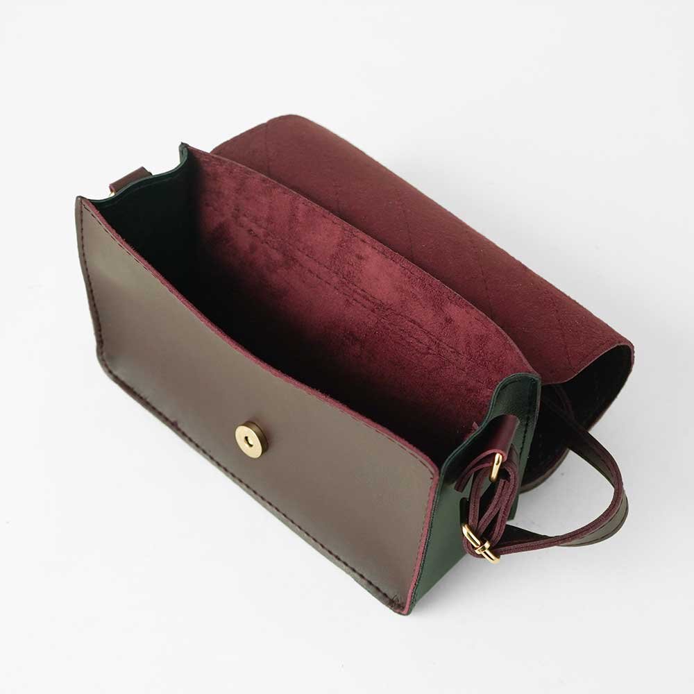 Cross Stitch Crossbody Bag maroon - Image 3