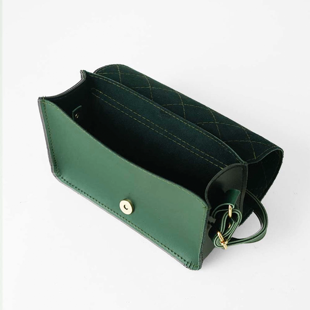 Cross Stitch Crossbody Bag Green - Image 4